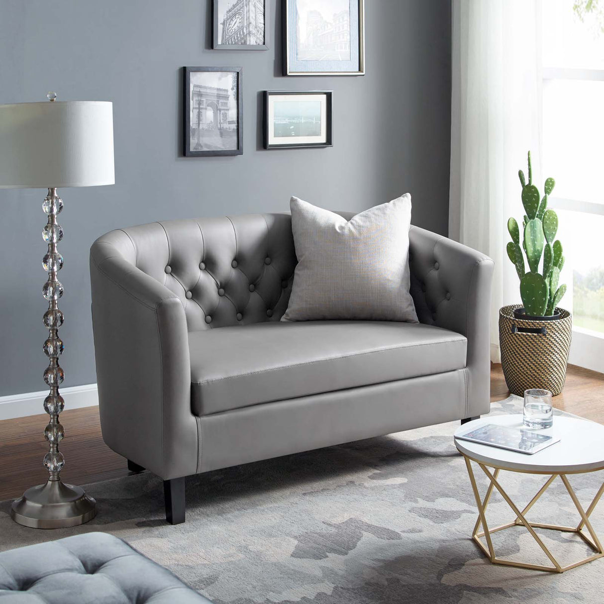 Prospect Channel Tufted Performance Loveseat - BUILDMYPLACE