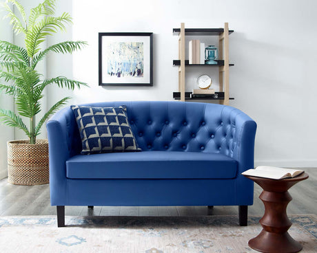 Prospect Channel Tufted Performance Loveseat - BUILDMYPLACE