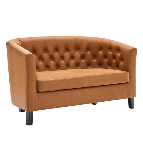 Prospect Channel Tufted Performance Loveseat - BUILDMYPLACE