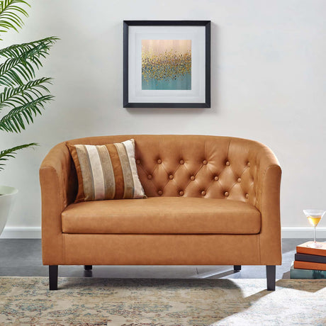 Prospect Channel Tufted Performance Loveseat - BUILDMYPLACE