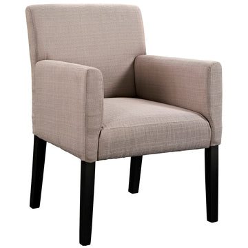 Occasional Chloe Upholstered Fabric Armchair - Fabric Linen Upholstered Arm Support Chair Soft Sofa