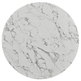 Lippa 36" Round Artifical Marble Dining Room Table Set - Modern Dining Table Set - BUILDMYPLACE