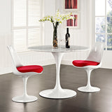 Lippa 40" Round Artifical Marble Dining Room Table Set - Modern Dining Table Set - BUILDMYPLACE