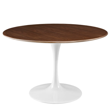 Lippa 47" Round Dining Room Table - Modern Dining Table Set - Walnut - BUILDMYPLACE