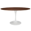 Lippa 60" Oval Walnut Dining Table Walnut - BUILDMYPLACE