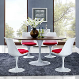 Lippa 60" Oval Walnut Dining Table Walnut - BUILDMYPLACE