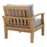 Marina Outdoor Patio Teak Armchair - BUILDMYPLACE