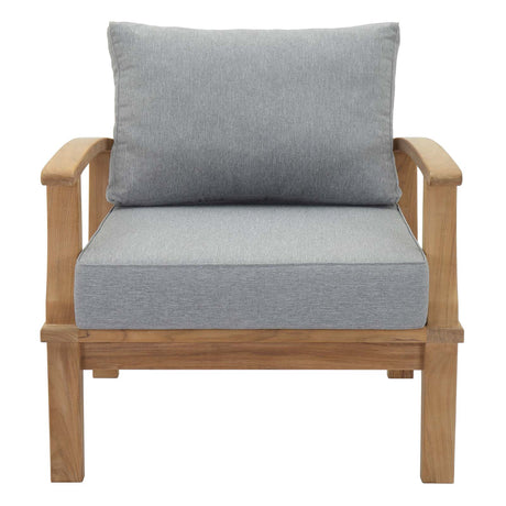 Marina Outdoor Patio Teak Armchair - BUILDMYPLACE