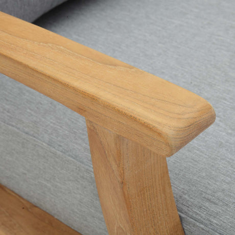 Marina Outdoor Patio Teak Armchair - BUILDMYPLACE