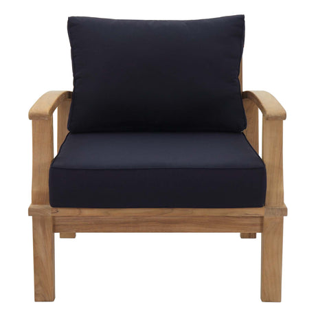 Marina Outdoor Patio Teak Armchair - BUILDMYPLACE