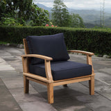 Marina Outdoor Patio Teak Armchair - BUILDMYPLACE