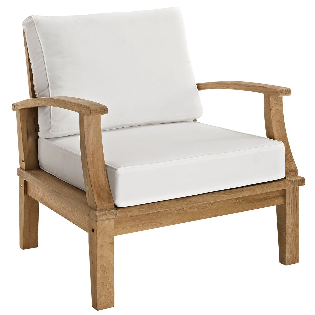 Marina Outdoor Patio Teak Armchair - BUILDMYPLACE