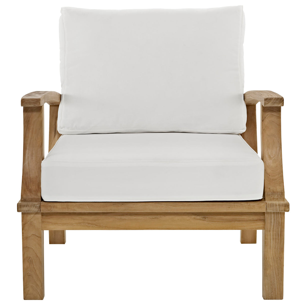 Marina Outdoor Patio Teak Armchair - BUILDMYPLACE