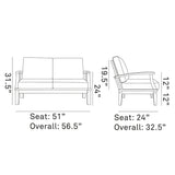 Marina Outdoor Patio Teak Loveseat - BUILDMYPLACE