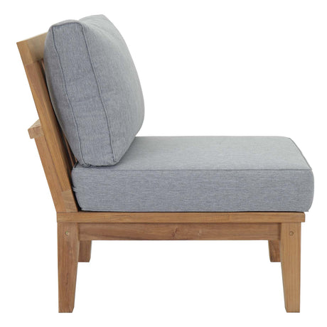 Marina Armless Outdoor Patio Teak Sofa - BUILDMYPLACE