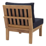 Marina Armless Outdoor Patio Teak Sofa - BUILDMYPLACE