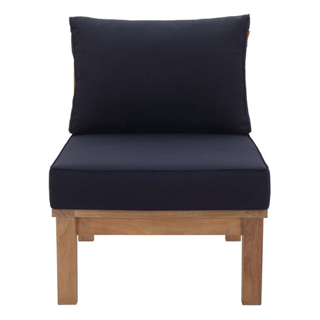 Marina Armless Outdoor Patio Teak Sofa - BUILDMYPLACE