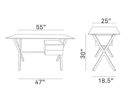 Stasis Contemporary Modern Glass Top Office Desk-Living room Furniture - BUILDMYPLACE