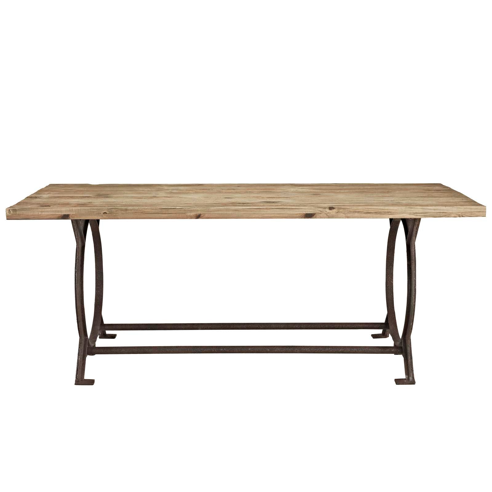 Modern Effuse Rectangle Pine Wood Top Dining Table Set - Easy Assembly Dining room