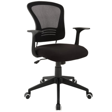 Computer Ergonomic Mesh Poise Office  Chair with Armrest (Black) - Desk Chair