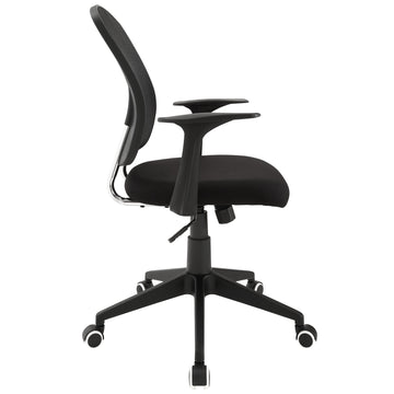 Computer Ergonomic Mesh Poise Office  Chair with Armrest (Black) - Desk Chair