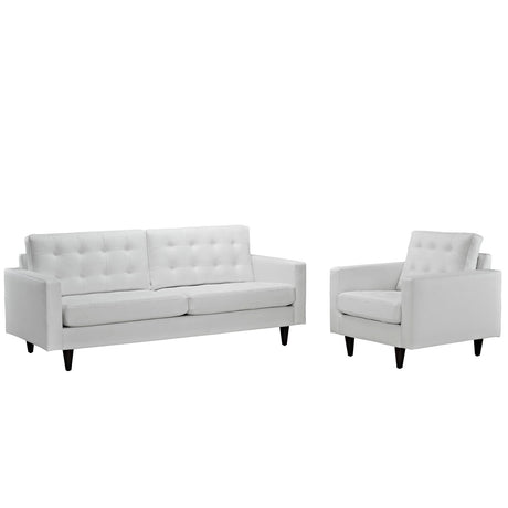 Modern Empress Sofa And Loveseat - Comfy ArmChairs - Sectional Living Room Set - BUILDMYPLACE