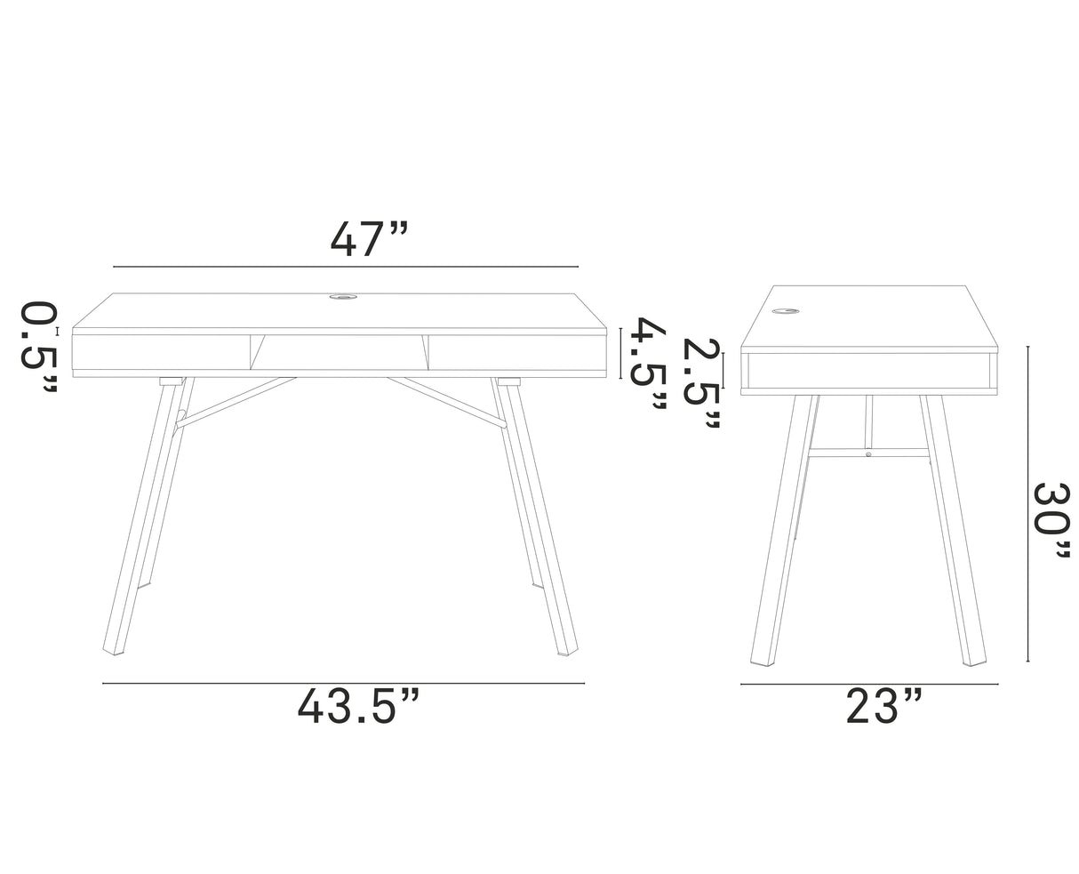 Work Sturdy Table Stir Contemporary Style Home Office  Desk - For Computer Armoire - BUILDMYPLACE