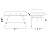 Turnabout Contemporary Writing Office Desk for Study Writing Desk For Home Office - BUILDMYPLACE