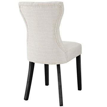 Silhouette Living Room Dining Fabric Side Chair - Softly Tapered Back Dining Chair