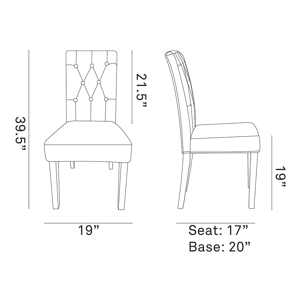 Modern Confer Fabric Dining Side Chair - Modern Dining Chair Set - BUILDMYPLACE