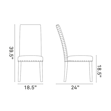 Parcel Fabric Kitchen And Dining Side Chair - Living Room Dining Set - BUILDMYPLACE