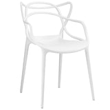 Modern Entangled Plastic Molded Dining Side Armchair - Dining Sets - BUILDMYPLACE