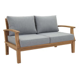 Marina 4 Piece Two Armchair Outdoor Patio Teak Set - BUILDMYPLACE