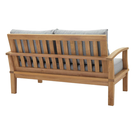 Marina 4 Piece Two Armchair Outdoor Patio Teak Set - BUILDMYPLACE