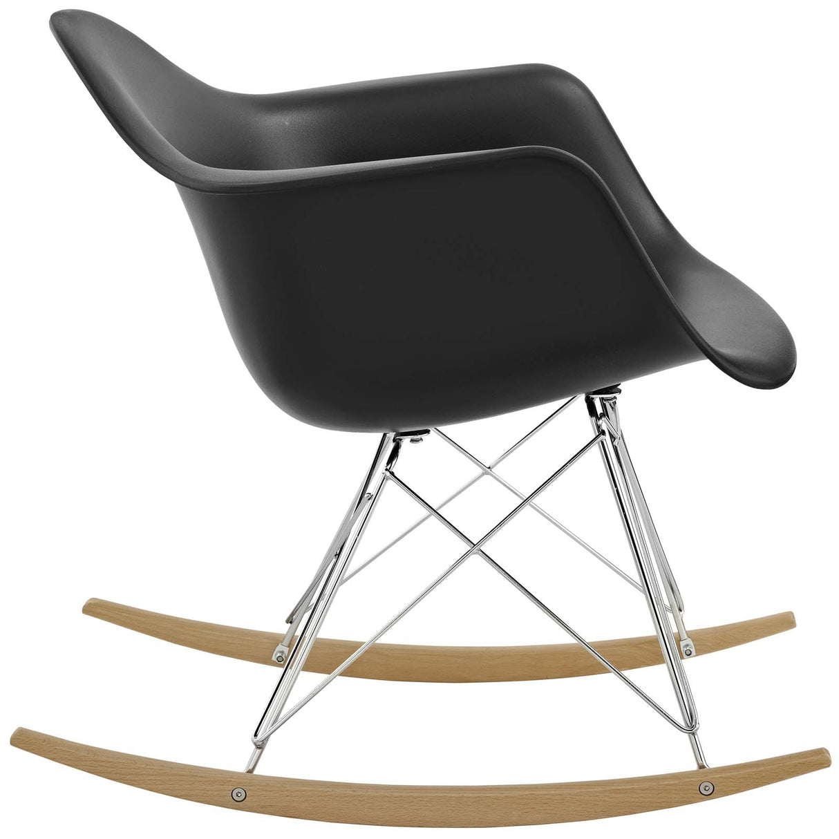 Mid - Century Modern Rocker Plastic Lounge Chair - Corner Reading Chair - BUILDMYPLACE