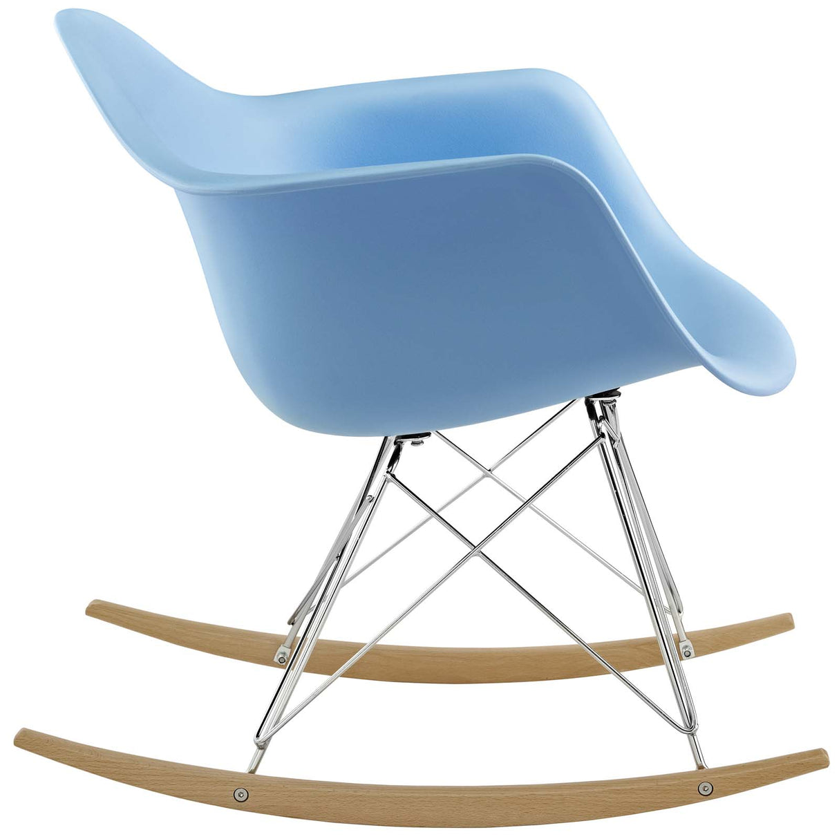 Mid - Century Modern Rocker Plastic Lounge Chair - Corner Reading Chair - BUILDMYPLACE