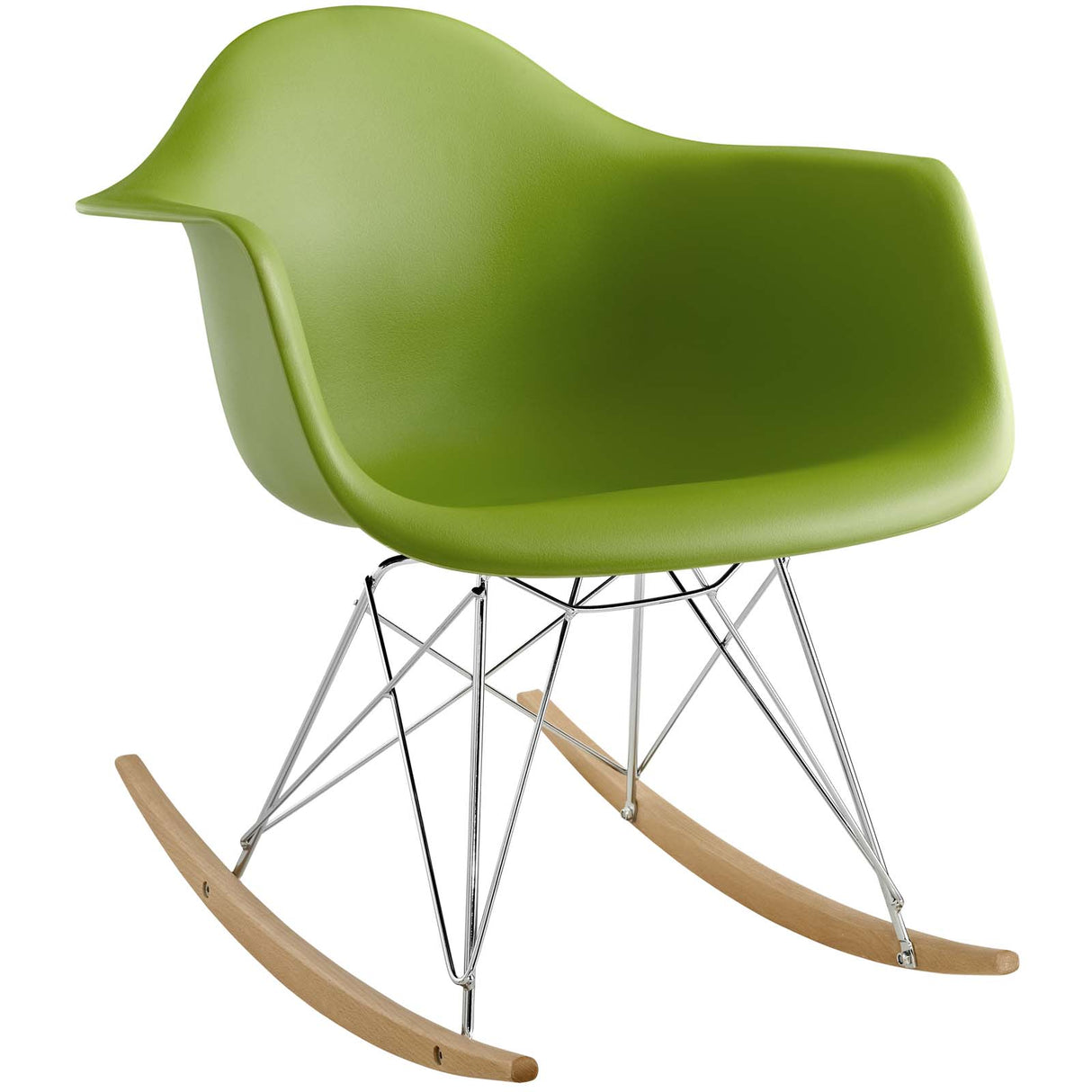 Mid - Century Modern Rocker Plastic Lounge Chair - Corner Reading Chair - BUILDMYPLACE