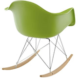 Mid - Century Modern Rocker Plastic Lounge Chair - Corner Reading Chair - BUILDMYPLACE