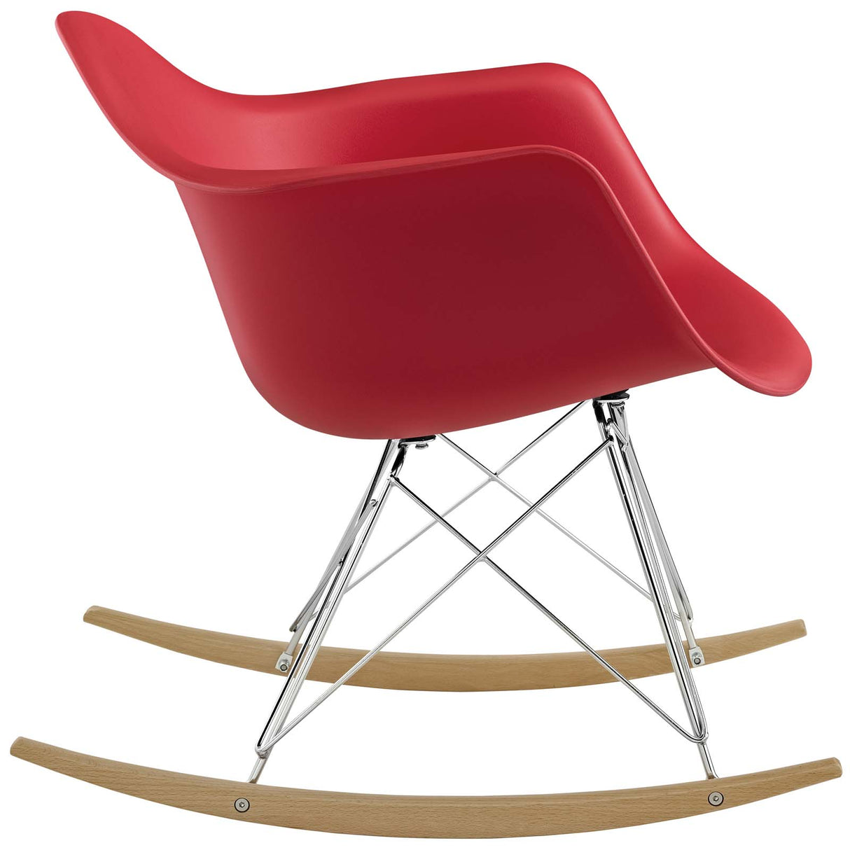 Mid - Century Modern Rocker Plastic Lounge Chair - Corner Reading Chair - BUILDMYPLACE