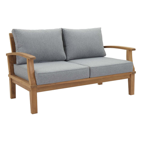 Marina 3 Piece one Sofa Outdoor Patio Teak Set - BUILDMYPLACE