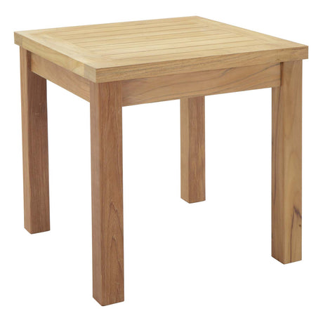 Marina 3 Piece Outdoor Patio Teak Set with Side Table - BUILDMYPLACE