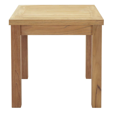 Marina 3 Piece Outdoor Patio Teak Set with Side Table - BUILDMYPLACE