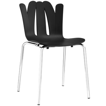 Modern Molded Plastic Flare Dining Side Chair - Dining Room Set