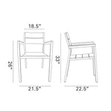 Maine Dining Outdoor Patio Armchair - BUILDMYPLACE
