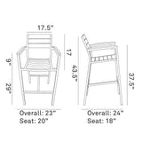 Maine Outdoor Patio Bar Stool - BUILDMYPLACE