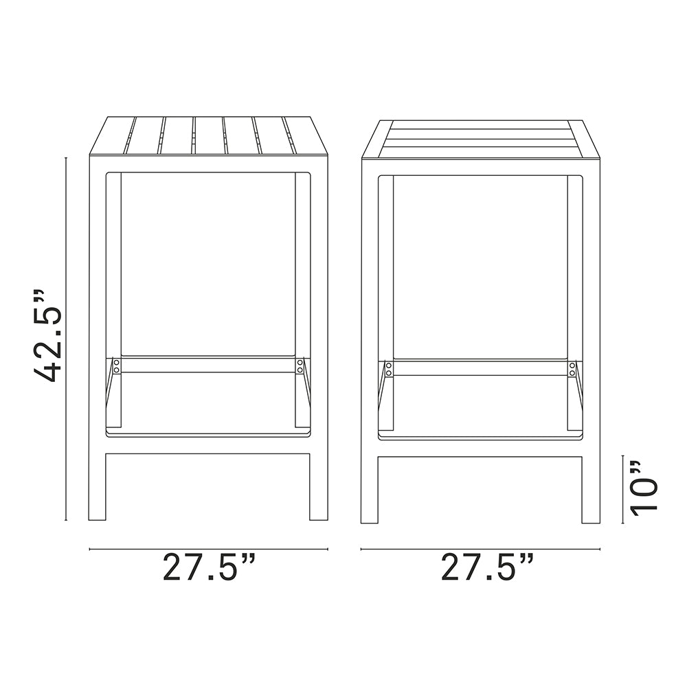 Maine Outdoor Patio Bar Table - BUILDMYPLACE