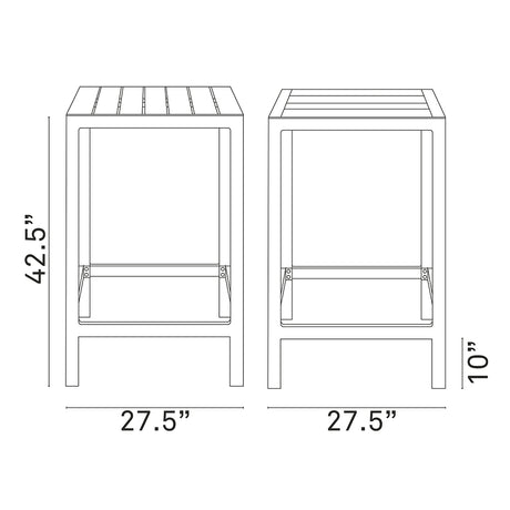 Maine Outdoor Patio Bar Table - BUILDMYPLACE