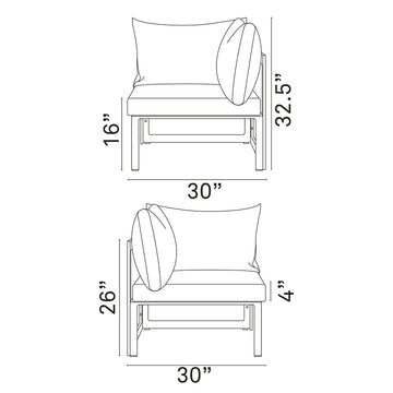 Fortuna Corner Outdoor Patio Armchair