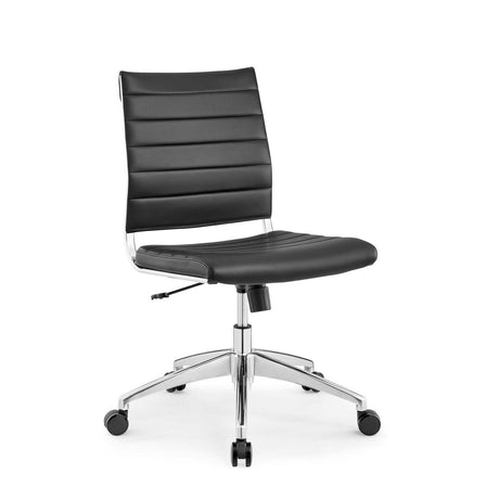 Jive Ribbed Armless Mid Back Swivel Conference Computer Chair In Mulitcolor - BUILDMYPLACE