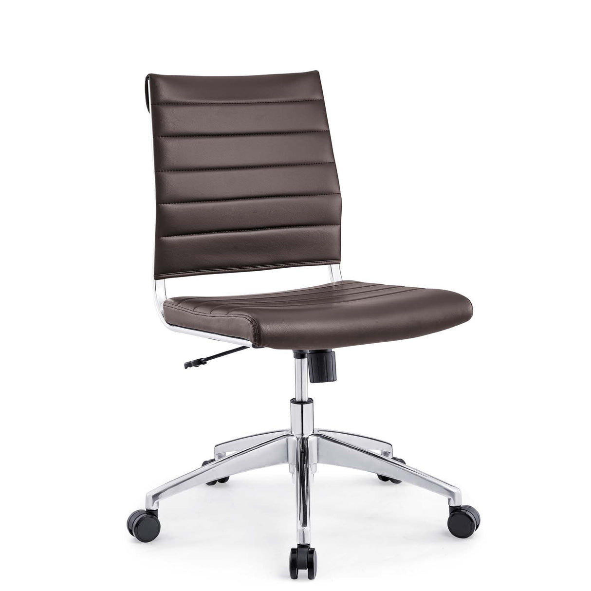 Jive Ribbed Armless Mid Back Swivel Conference Computer Chair In Mulitcolor - BUILDMYPLACE